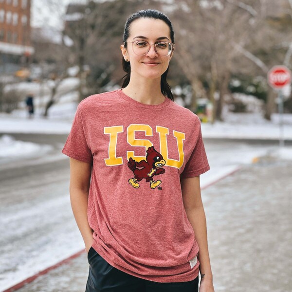Retro Brand ISU Walking Cy Cardinal T-Shirt